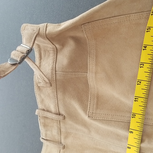 nwot Theory Gera Gaucho Wide-Leg Cropped Suede Pants - Picture 9 of 16